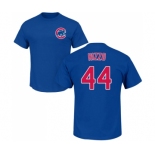 MLB Nike Chicago Cubs #44 Anthony Rizzo Royal Blue Name & Number T-Shirt