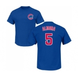 MLB Nike Chicago Cubs #5 Albert Almora Jr Royal Blue Name & Number T-Shirt