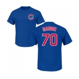 MLB Nike Chicago Cubs #70 Joe Maddon Royal Blue Name & Number T-Shirt