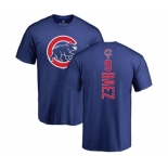 MLB Nike Chicago Cubs #9 Javier Baez Royal Blue Backer T-Shirt