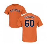 MLB Nike Houston Astros #60 Dallas Keuchel Orange Name & Number T-Shirt