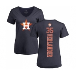 MLB Women's Nike Houston Astros #35 Justin Verlander Navy Blue Backer T-Shirt