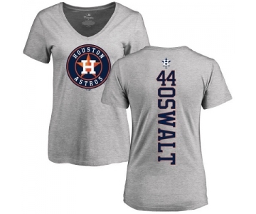 MLB Women's Nike Houston Astros #44 Roy Oswalt Ash Backer T-Shirt