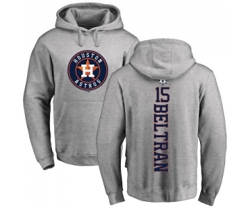 MLB Nike Houston Astros #15 Carlos Beltran Ash Backer Pullover Hoodie