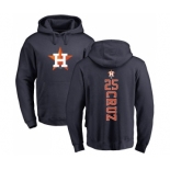 MLB Nike Houston Astros #25 Jose Cruz Jr. Navy Blue Backer Pullover Hoodie