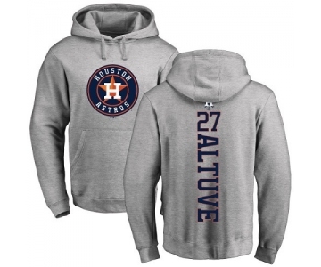 MLB Nike Houston Astros #27 Jose Altuve Ash Backer Pullover Hoodie