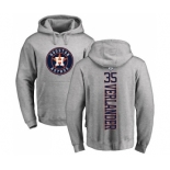 MLB Nike Houston Astros #35 Justin Verlander Ash Backer Pullover Hoodie