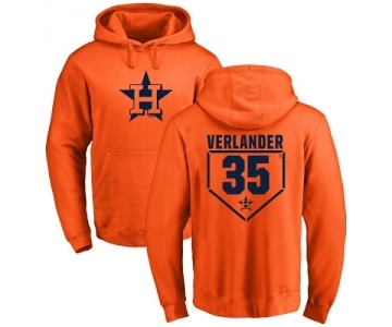 MLB Nike Houston Astros #35 Justin Verlander Orange RBI Pullover Hoodie