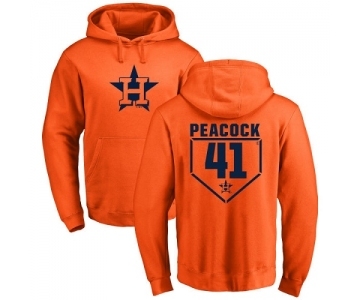 MLB Nike Houston Astros #41 Brad Peacock Orange RBI Pullover Hoodie