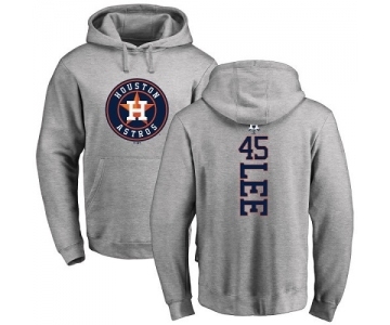 MLB Nike Houston Astros #45 Carlos Lee Ash Backer Pullover Hoodie
