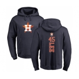 MLB Nike Houston Astros #45 Carlos Lee Navy Blue Backer Pullover Hoodie