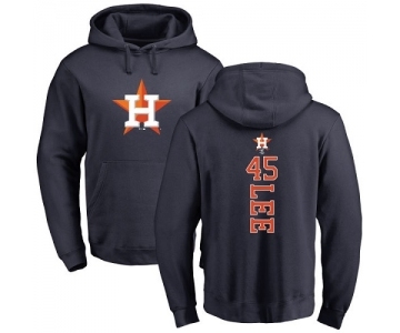 MLB Nike Houston Astros #45 Carlos Lee Navy Blue Backer Pullover Hoodie