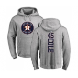 MLB Nike Houston Astros #45 Gerrit Cole Ash Backer Pullover Hoodie