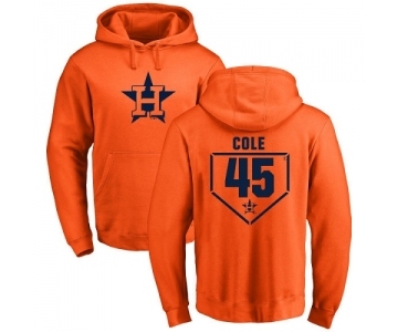 MLB Nike Houston Astros #45 Gerrit Cole Orange RBI Pullover Hoodie