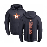 MLB Nike Houston Astros #53 Ken Giles Navy Blue Backer Pullover Hoodie