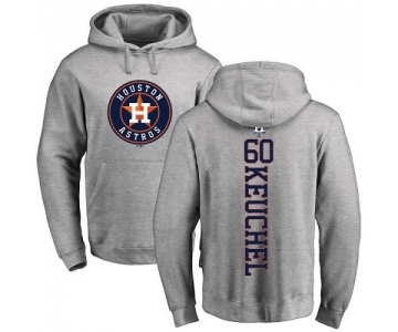 MLB Nike Houston Astros #60 Dallas Keuchel Ash Backer Pullover Hoodie