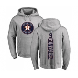 MLB Nike Houston Astros #9 Marwin Gonzalez Ash Backer Pullover Hoodie