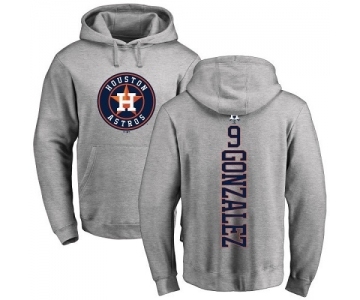 MLB Nike Houston Astros #9 Marwin Gonzalez Ash Backer Pullover Hoodie