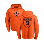 MLB Nike Houston Astros #9 Marwin Gonzalez Orange RBI Pullover Hoodie