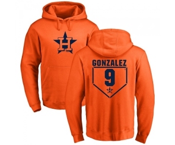 MLB Nike Houston Astros #9 Marwin Gonzalez Orange RBI Pullover Hoodie