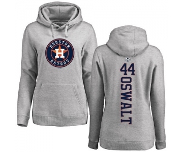 MLB Women's Nike Houston Astros #44 Roy Oswalt Ash Backer Pullover Hoodie