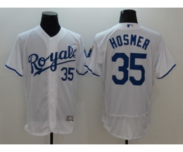 Kansas City Royals #35 Eric Hosmer White Flexbase Authentic Collection Stitched Baseball Jersey