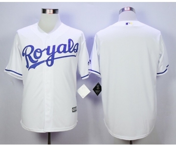Men Kansas City Royals Blank White 2016 Official Cool Base Jersey