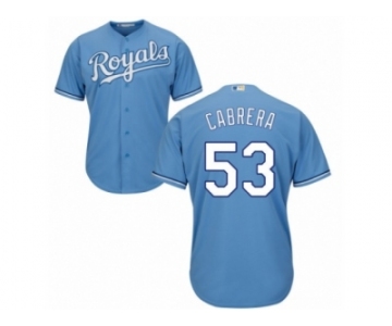 Men Majestic Kansas City Royals #53 Melky Cabrera Replica Light Blue Alternate 1 Cool Base MLB Jersey