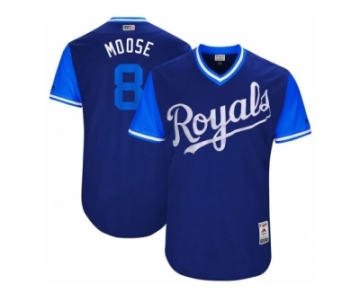 Men's 2017 Little League World Series Royals Mike Moustakas #8 Moose Royal Jersey