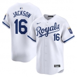 Men's Kansas City Royals #16 Bo Jackson White 2024 Home Limited Stitched Baseball Jersey Men's Kansas City Royals #16 Bo Jackson White 2024 Home Limited Stitched Baseball Jersey