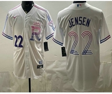 Men's Kansas City Royals #22 Carter Jensen White 2026 City Connect Stadium Jersey