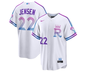 Men's Kansas City Royals #22 Carter Jensen White 2026 City Connect Stadium Stitched Baseball Jersey