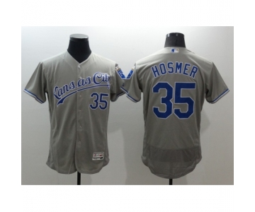 Men's Kansas City Royals #35 Eric Hosmer Gray Stitched Baseball Jersey
