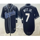 Men's Kansas City Royals #7 Bobby Witt Jr 2026 Black Fashion Cool Base Jersey Men's Kansas City Royals #7 Bobby Witt Jr 2026 Black Fashion Cool Base Jersey