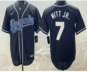 Men's Kansas City Royals #7 Bobby Witt Jr 2026 Black Fashion Cool Base Jersey Men's Kansas City Royals #7 Bobby Witt Jr 2026 Black Fashion Cool Base Jersey