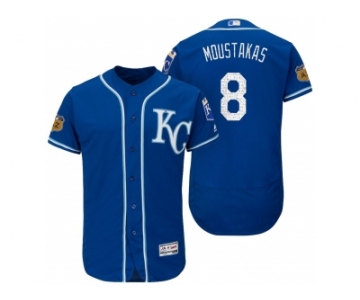 Men's Kansas City Royals #8 Mike Moustakas 2017 Spring Training Flex Base Authentic Collection Stitched Baseball Jersey