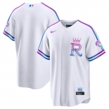 Men's Kansas City Royals Blank White 2026 City Connect Stadium Stitched Baseball Jersey