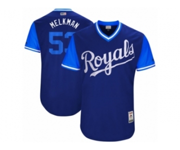 Men's Kansas City Royals Melky Cabrera #53 Melkman Majestic Royal 2017 Players Weekend Authentic Jersey