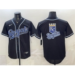 Men's Kansas City Royals Team Big Logo 2026 Fashion Replica Black Out Stitched Baseball Jerseys Men's Kansas City Royals Team Big Logo 2026 Fashion Replica Black Out Stitched Baseball Jerseys