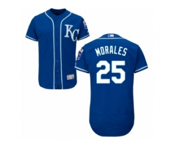 Men's Majestic Kansas City Royals #25 Kendrys Morales Blue Flexbase Authentic Collection MLB Jersey