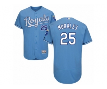 Men's Majestic Kansas City Royals #25 Kendrys Morales Light Blue Flexbase Authentic Collection MLB Jersey