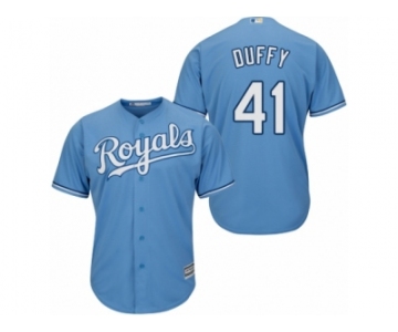 Men's Majestic Kansas City Royals #41 Danny Duffy Replica Light Blue Alternate 1 Cool Base MLB Jersey