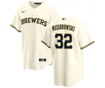 Men's Milwaukee Brewers #32 Jacob Misiorowski Cream 2025 Stitched Baseball Jersey