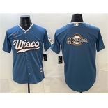 Men's Milwaukee Brewers Team Big Logo Mineral Blue 2026 City Connect Stadium Stitched Baseball Jersey Men's Milwaukee Brewers Team Big Logo Mineral Blue 2026 City Connect Stadium Stitched Baseball Jersey