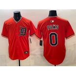 Men's Detroit Tigers #0 Paws Orange Limited Stitched Baseball Jersey Men's Detroit Tigers #0 Paws Orange Limited Stitched Baseball Jersey