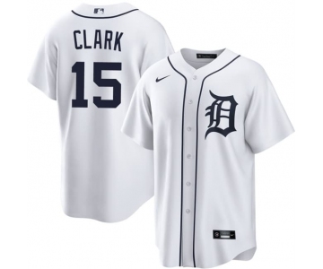 Men's Detroit Tigers #15 Max Clark White 2026 Cool Base Stitched Baseball Jersey