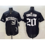 Men's Detroit Tigers #20 Spencer Torkelson 2026 Black 'Motor Gothic Edition' Vapor Premier Limited Stitched Baseball Jersey