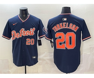 Men's Detroit Tigers #20 Spencer Torkelson Navy 2026 Alternate Vapor Premier Limited Stitched Baseball Jersey