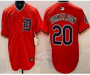 Men's Detroit Tigers #20 Spencer Torkelson Orange Limited Jersey