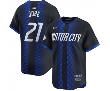 Men's Detroit Tigers #21 Jackson Jobe Navy City Connect Cool Base Stitched Baseball Jersey